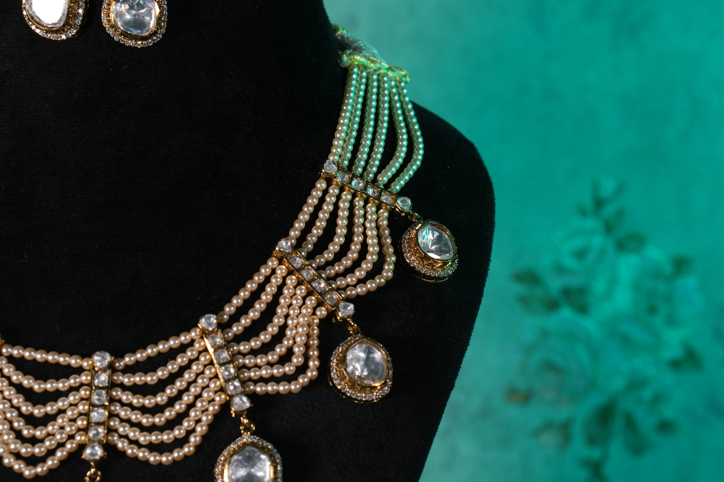 Polki Necklace Set(4-9361)(B)