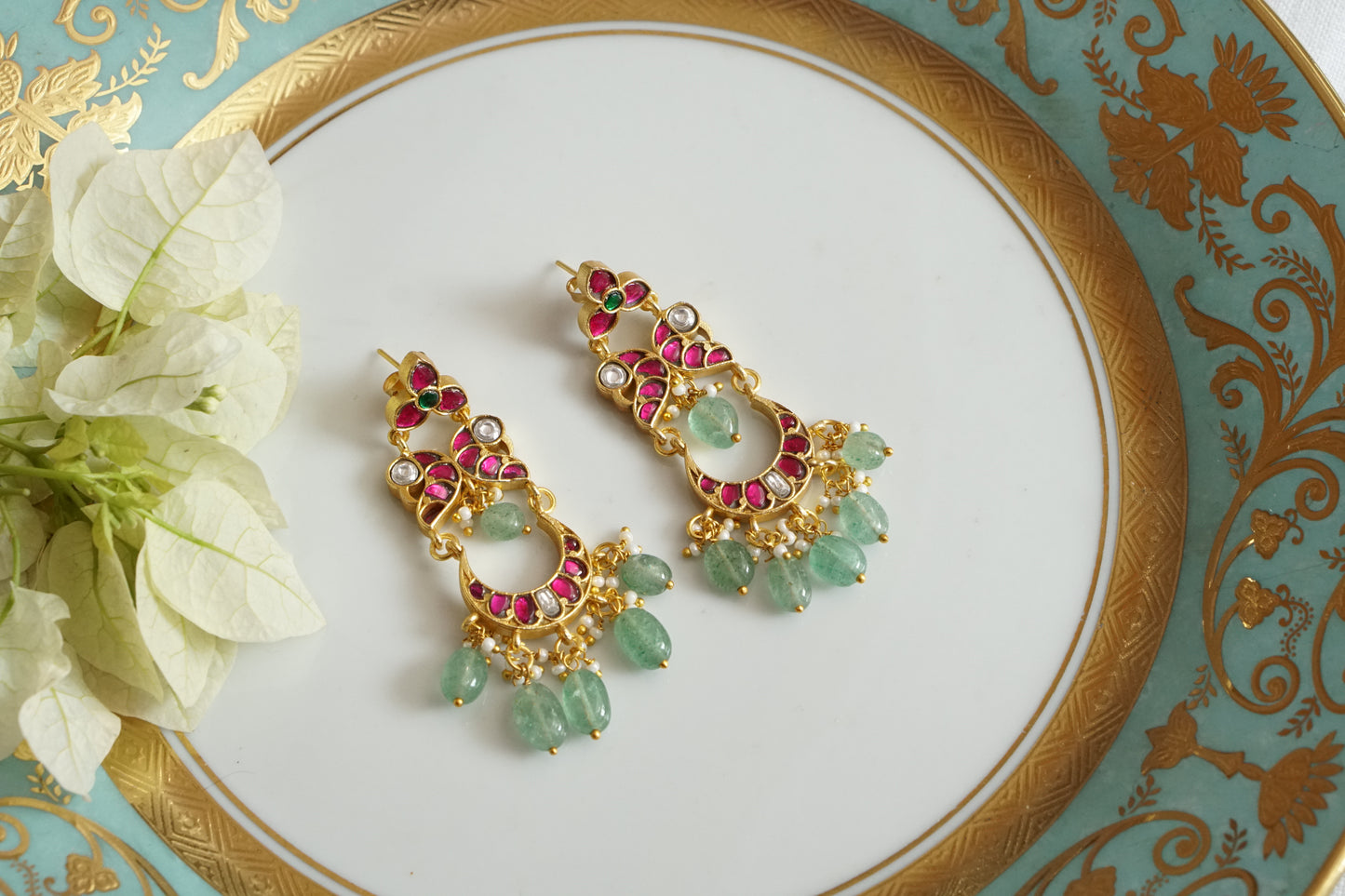 Kundan Earrings (1-4776)(K)(already discounted) - JEWELSTYLE