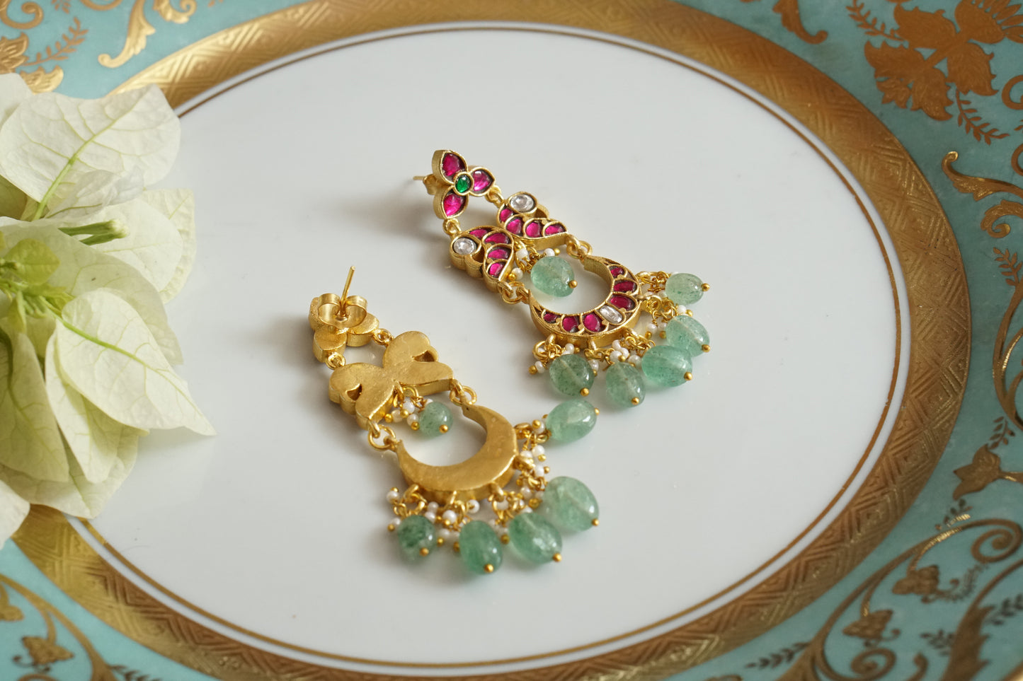 Kundan Earrings (1-4776)(K)(already discounted) - JEWELSTYLE