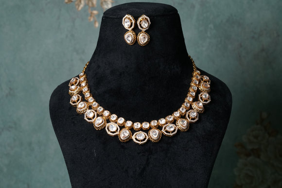 Polki necklace set (4-8331)(B)