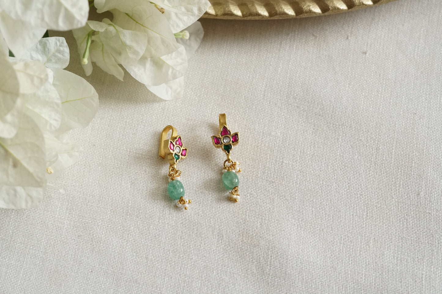 Kundan Bugadi Earrings (1-5373)(K)