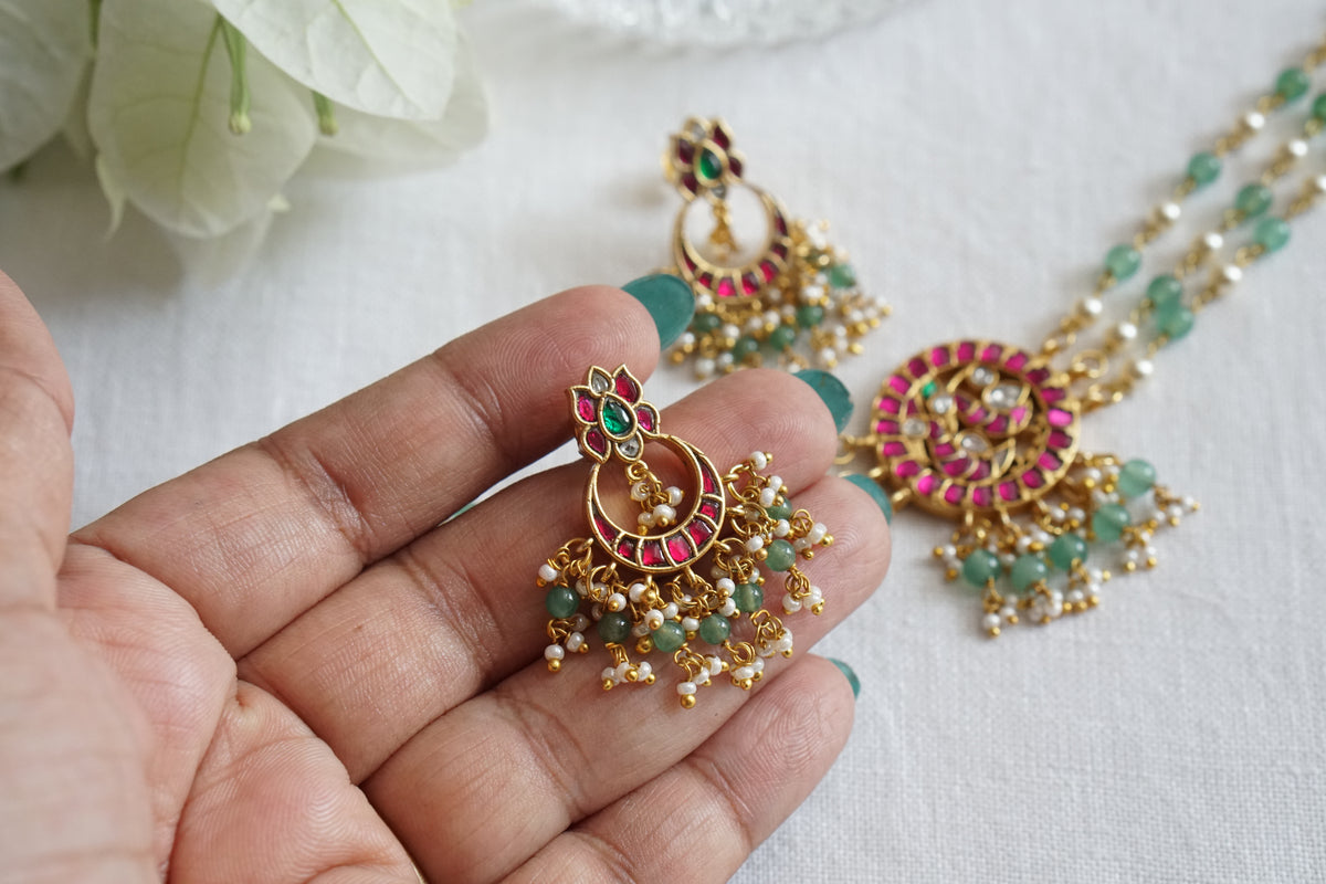 Kundan  Necklace Set  (4-9645)(K)