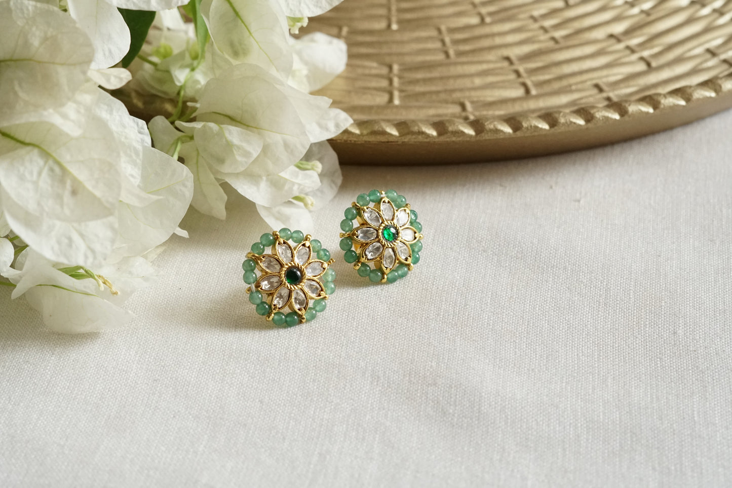 Mossainite Polki Studs (1-5359)(K)