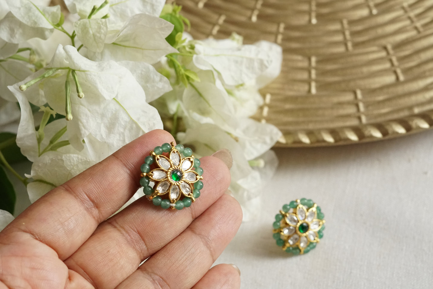 Mossainite Polki Studs (1-5359)(K)