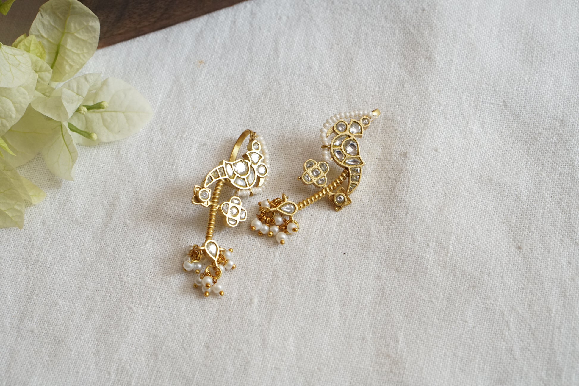 Kundan Earcuff Earrings (1-4794)(A)(already discounted) - JEWELSTYLE