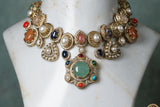 Multi Stone necklace set (4-8329)(B)