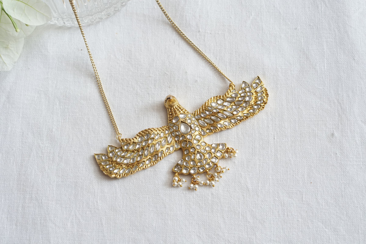 Kundan Bird Pendant (4-9660)(A)