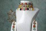 Multi Stone Choker set (4-8330)(B)