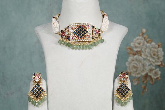 Polki choker set (4-8328)(B)