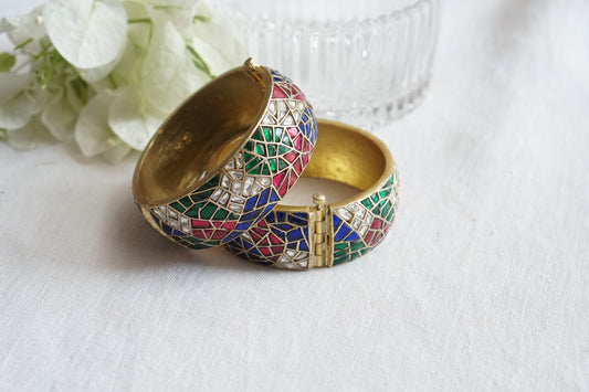 Kundan Bangles (3-512)(A) Openable