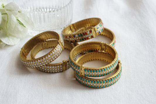 Kundan Bangles (3-509)(A) Openable