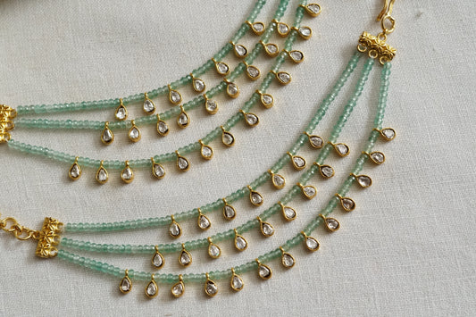 Mossainite polki Earchain(9-387)(K) - JEWELSTYLE
