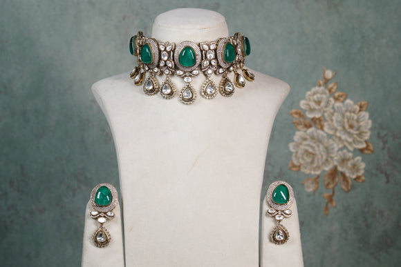 Polki choker set (4-8326)(B)