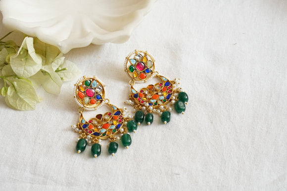 Navratan Kundan Earrings (1-4800)(A)