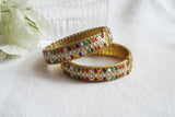 Kundan Bangles (3-509)(A) Openable - JEWELSTYLE