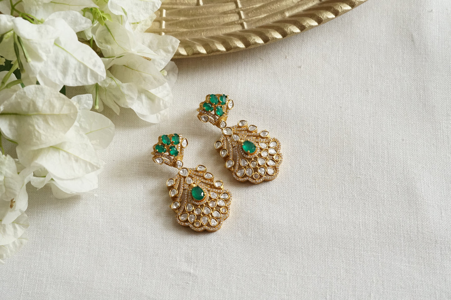 Polki Earrings (1-5371)(K)