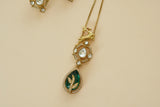 kundan pendant Necklace set (4-6184)(B)(offer piece)