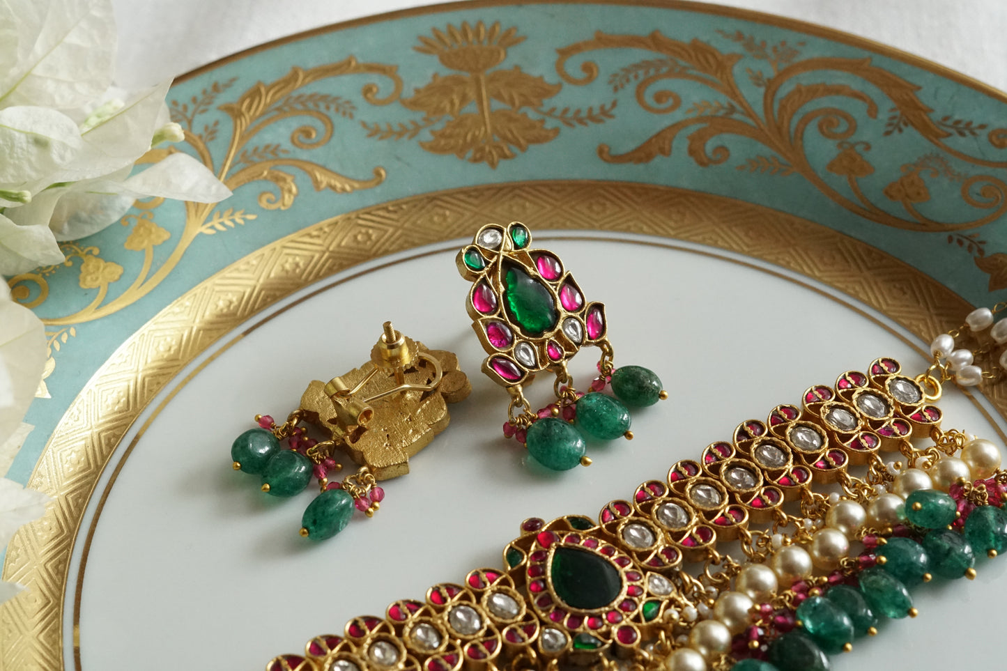 Kundan Choker Set (4-9390)(K)