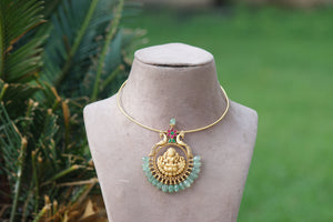 Antique jadau pendant necklace (4-5881)(AK)