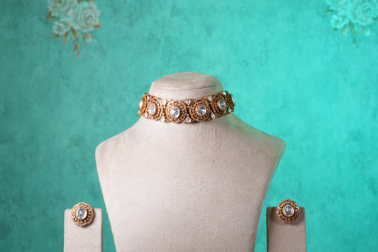 Polki Choker Set(4-9364)(B)