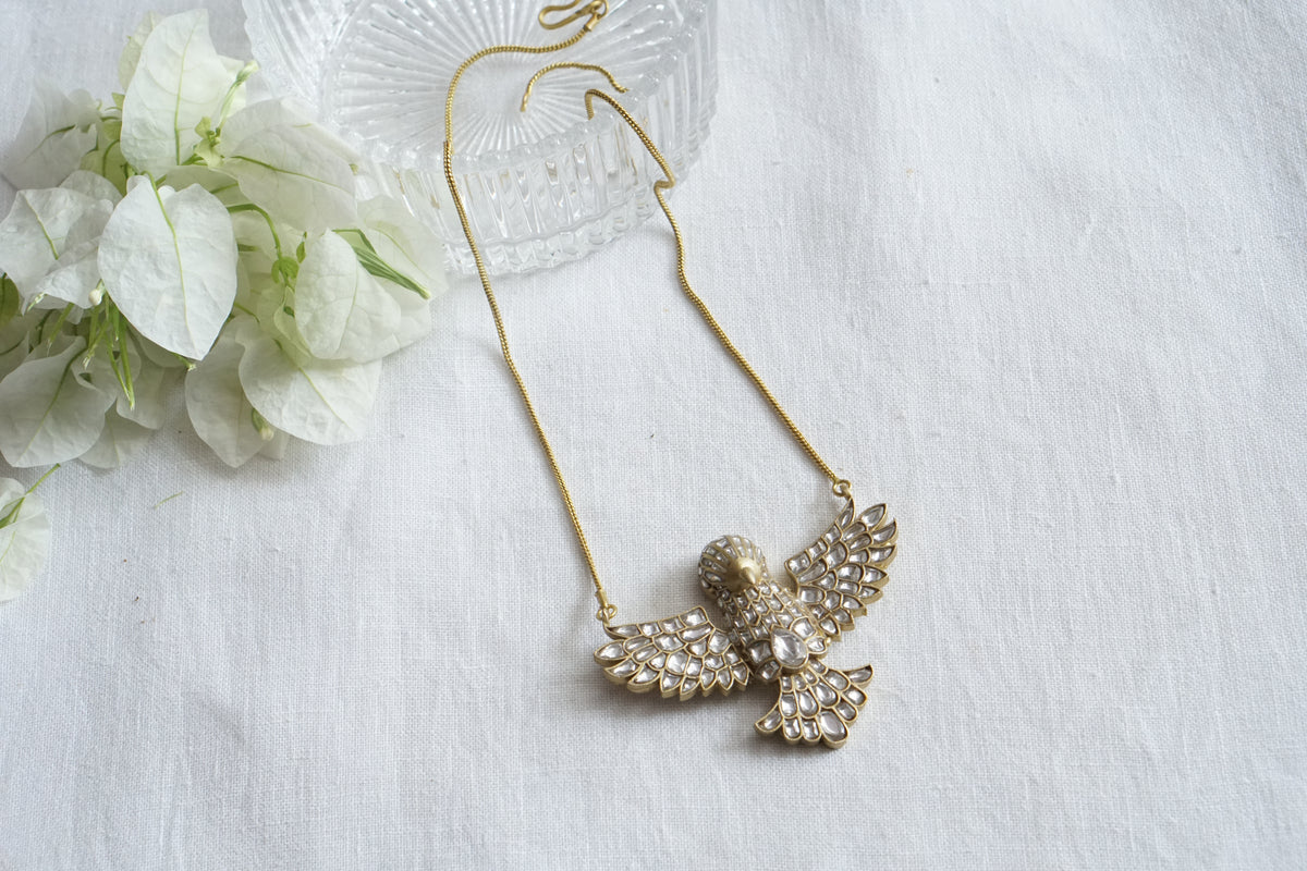Kundan Bird Pendant (4-9659)(A)
