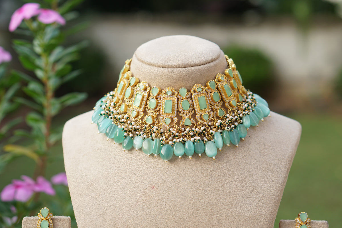 Kundan Necklace Set (4-9663)(A)