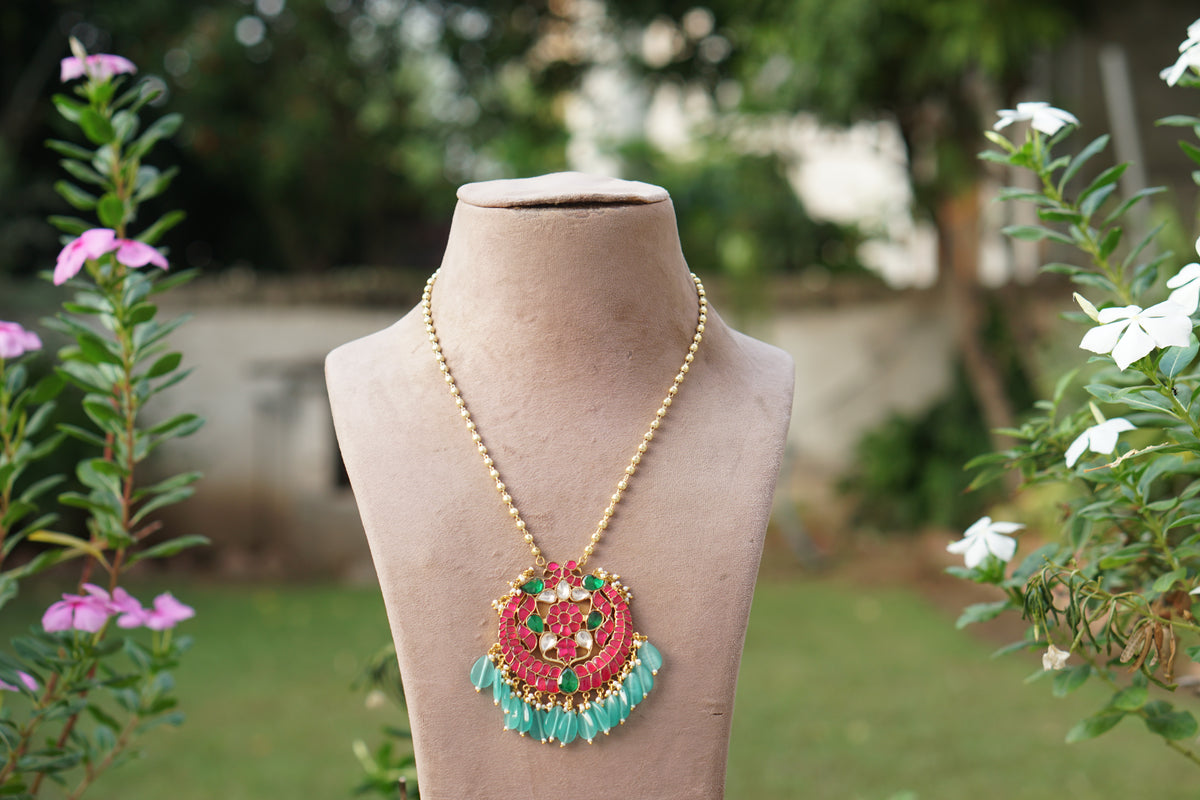 Kundan Necklace Pendant (4-9662)(A)