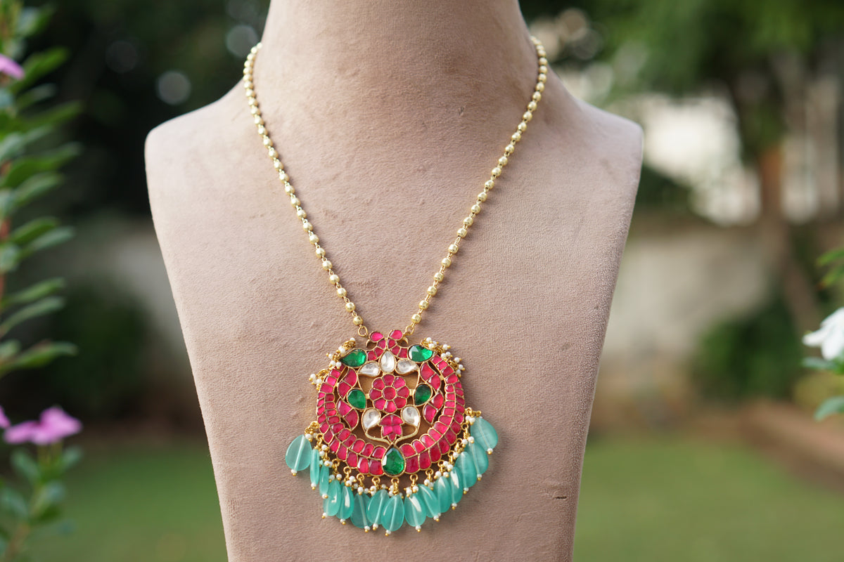 Kundan Necklace Pendant (4-9662)(A)