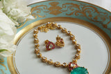 Doublet Stone Mossainite Polki Necklace Set (4-9391)(K) - JEWELSTYLE