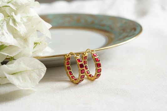 Kundan Bali Earrings (1-5372)(K)
