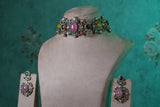 Multi Stone choker Set(4-9356)(B)