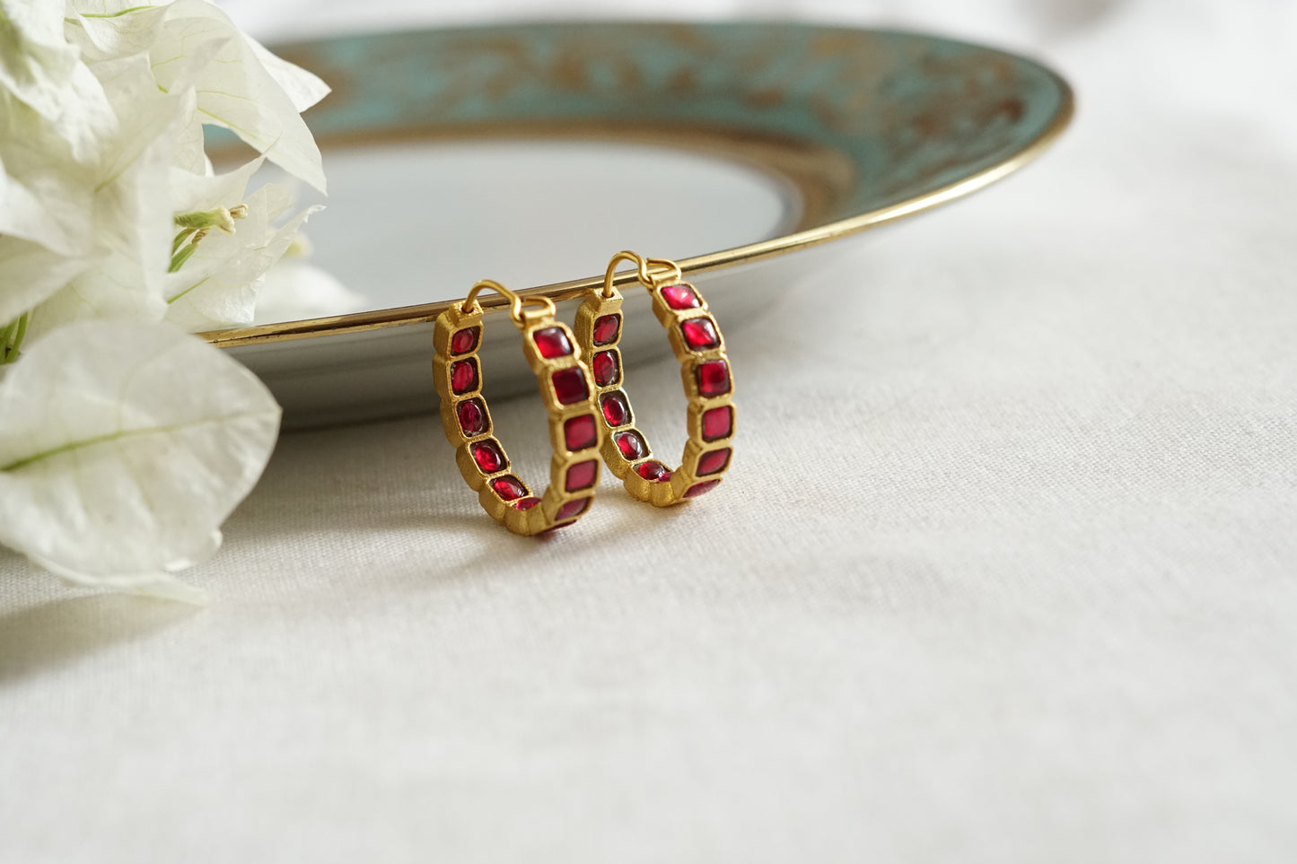 Kundan Bali Earrings (1-5372)(K)