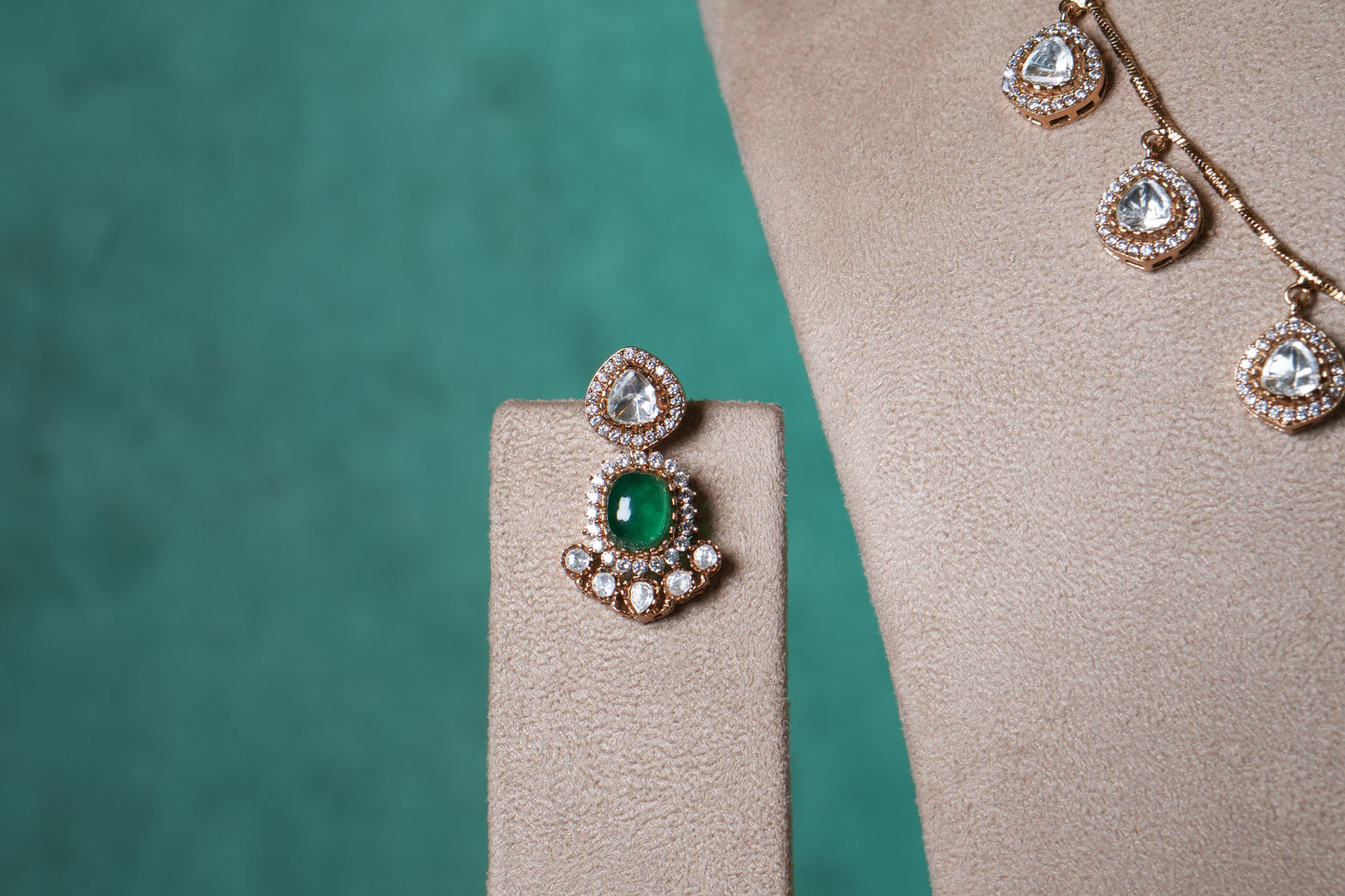 Polki Necklace Set(4-9373)(B)