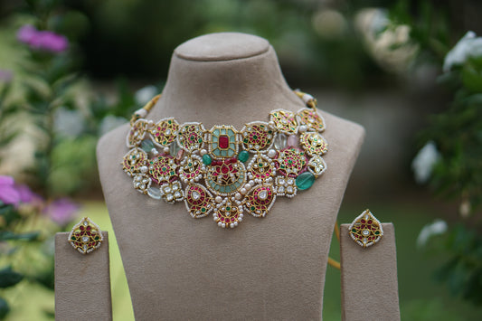 Kundan Necklace Set (4-9683)(A)