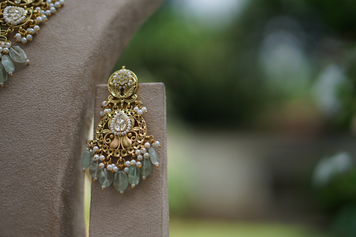 Kundan Necklace Set (4-9684)(A)