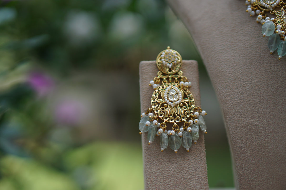 Kundan Necklace Set (4-9684)(A)