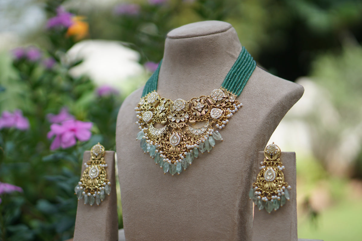 Kundan Necklace Set (4-9684)(A)