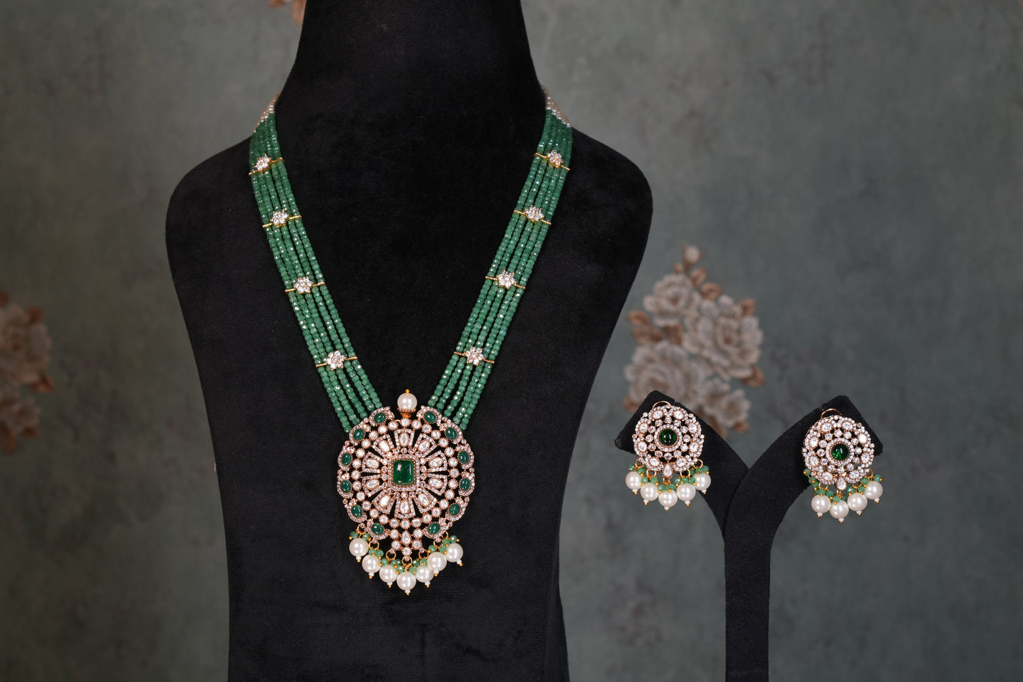 Polki Necklace Set (4-9375)(B)