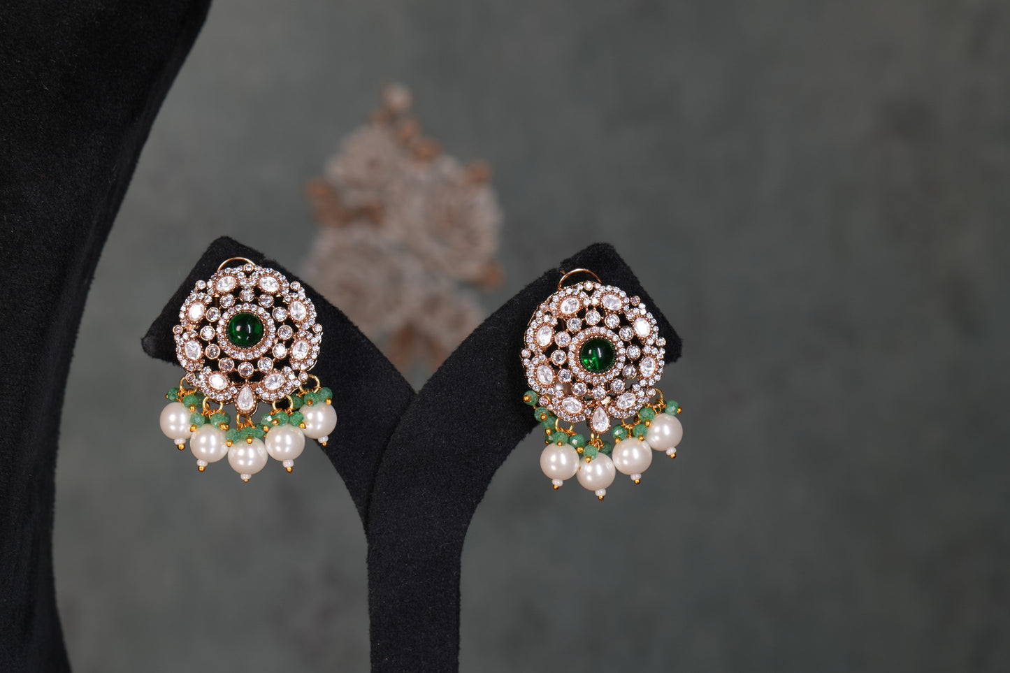 Polki Necklace Set (4-9375)(B)