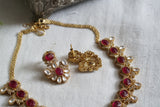 Polki necklace set  (4-8337)(B)
