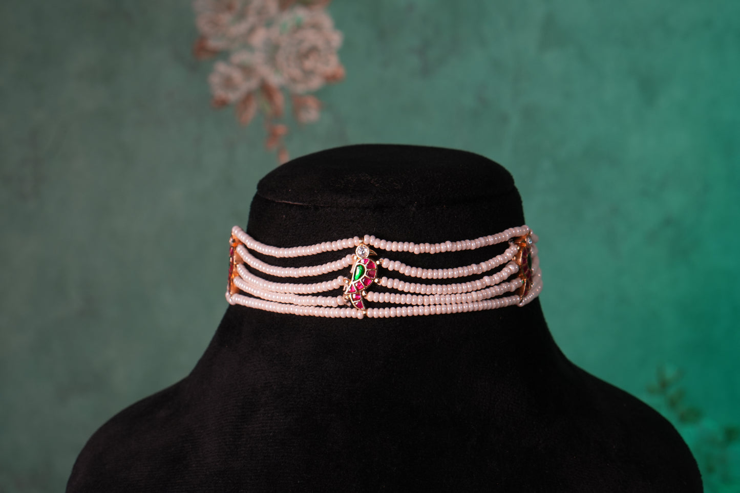 Kundan Bird Choker(4-9394)(K)