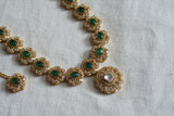 Polki necklace set with Maangtikka (4-8336)(B)