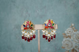 Multi Kundan Earrings (1-4810)(A)