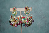 Multi Kundan Earrings (1-4811)(A)
