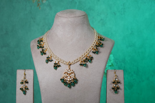Kundan Necklace Set (4-9399)(K)