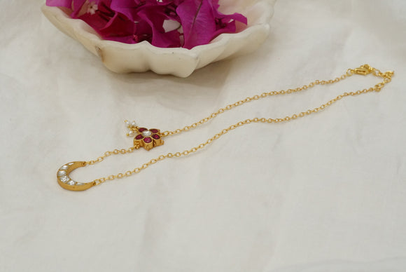 Kundan pendant necklace (4-6975)(R)