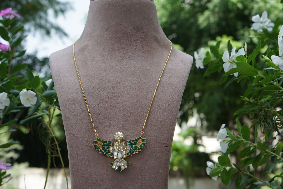 Kundan Bird  Pendant (4-9674)(A)