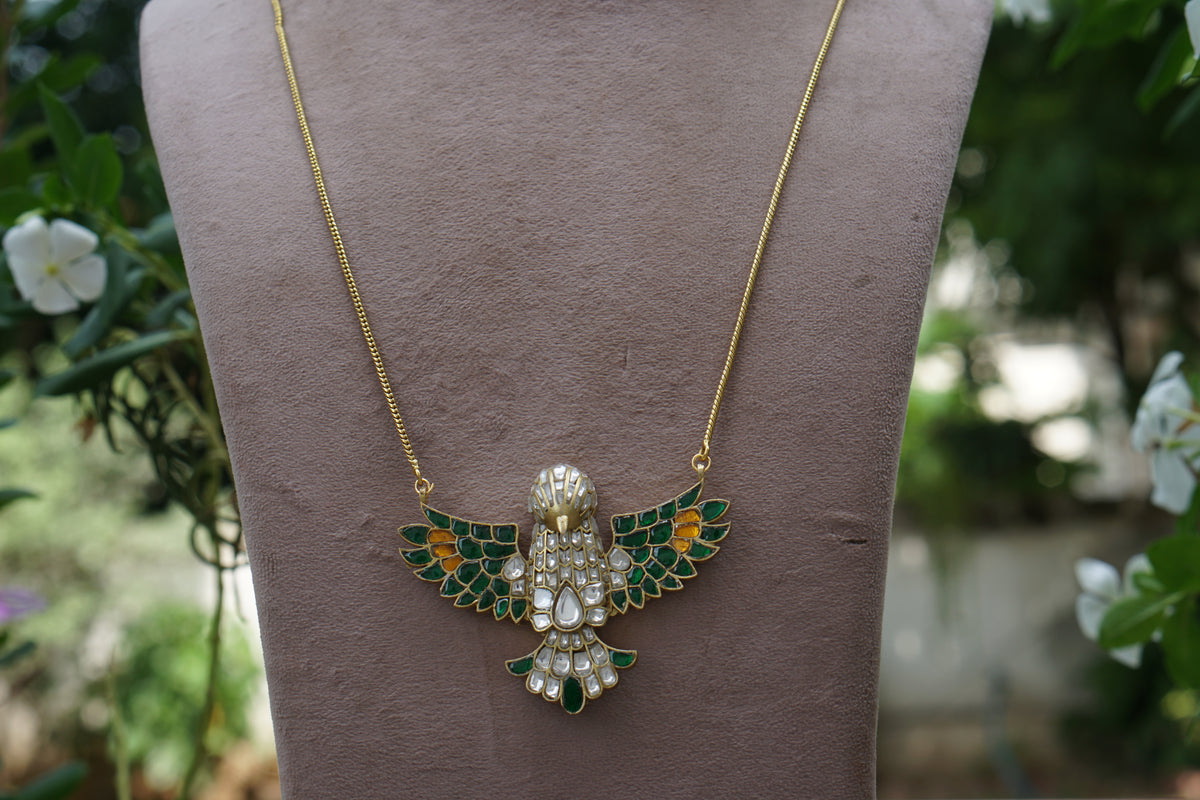 Kundan Bird  Pendant (4-9674)(A)