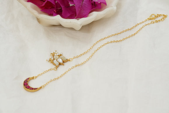 Kundan pendant necklace (4-6973)(R)