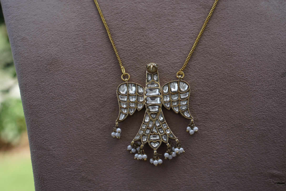 Kundan Bird Pendant (4-9713) (A)